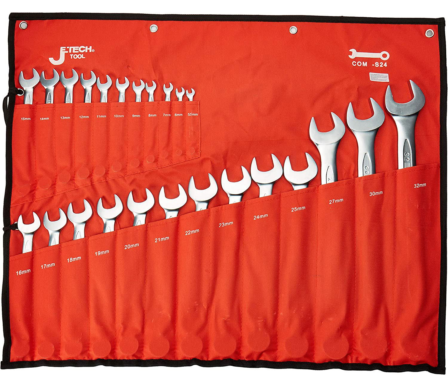 JeTech COM-S24 csillag-villáskulcs készlet, 5.5-32 mm, 24 részes termék fő termékképe