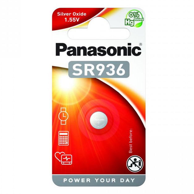 Panasonic SR-936 1.55V ezüst-oxid óraelem, 1 db/bliszter termék fő termékképe