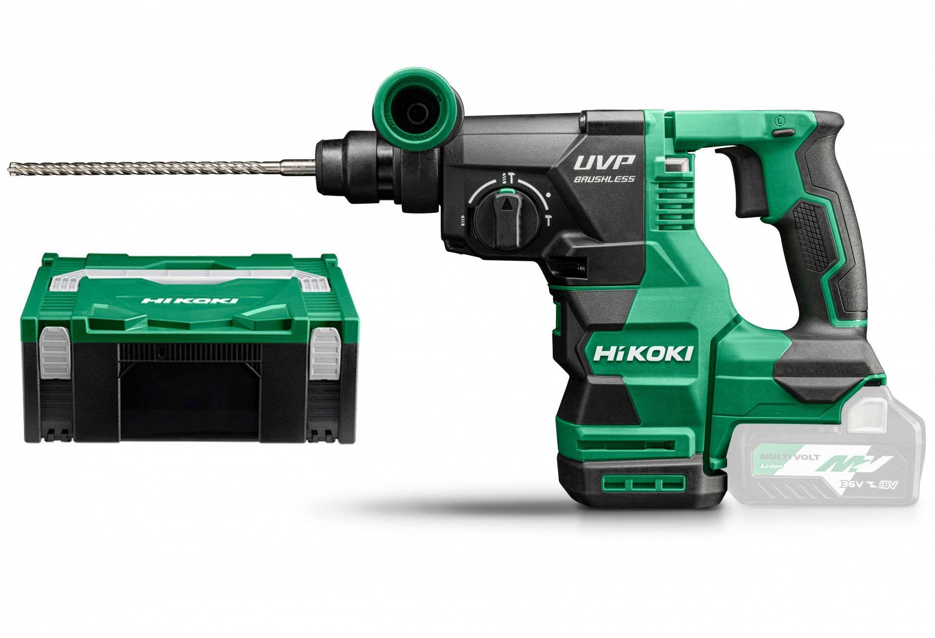 HiKoki DH3628DA-W2Z MULTI VOLT akkus SDS-plus fúró-vésőkalapács (akku és töltő nélkül, Hitbox kofferben) termék fő termékképe