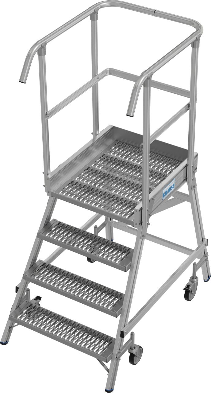 Krause STABILO Professional gurítható dobogó R13 profilrácsos lépcsőfokokkal, egy oldalon járható, 4 fokos termék fő termékképe